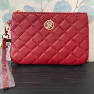 Badgley Mischka Diamond Quilted Clutch Wristlet NWT